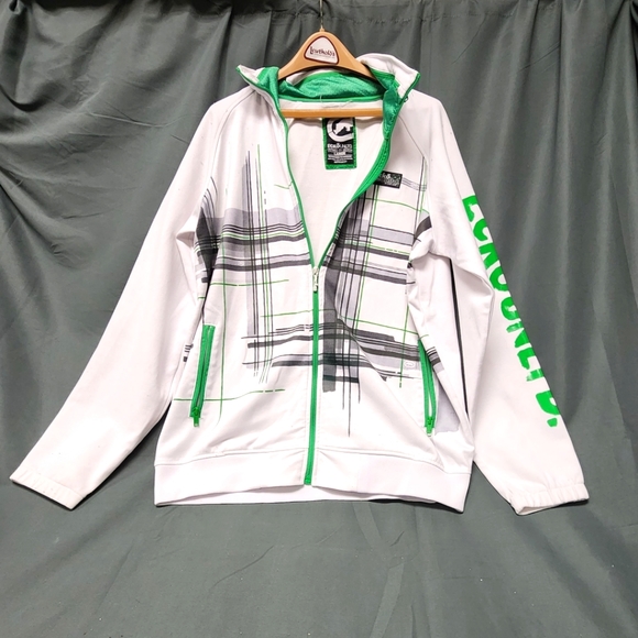 Ecko UNLIMITED Men's Large White & Green jacket/sweatshirt. - Picture 1 of 7